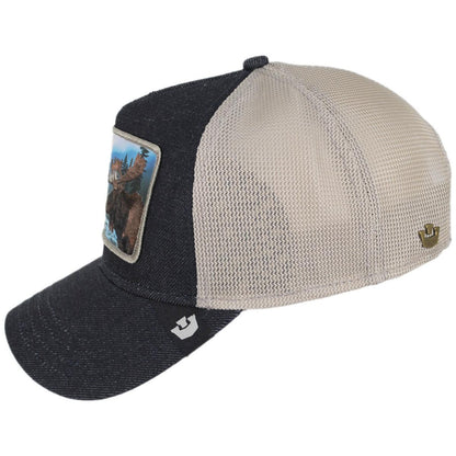 Goorin Bros | Staycation Denim Mesh Trucker Snapback Baseball Cap | 200745 | profile | GRAY DENIM