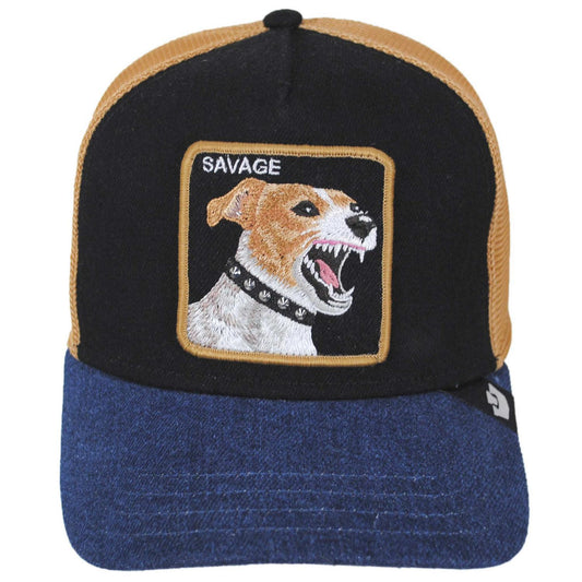 Goorin Bros | Savage Dawg Mesh Trucker Snapback Baseball Cap | 200770 | front | DARK DENIM