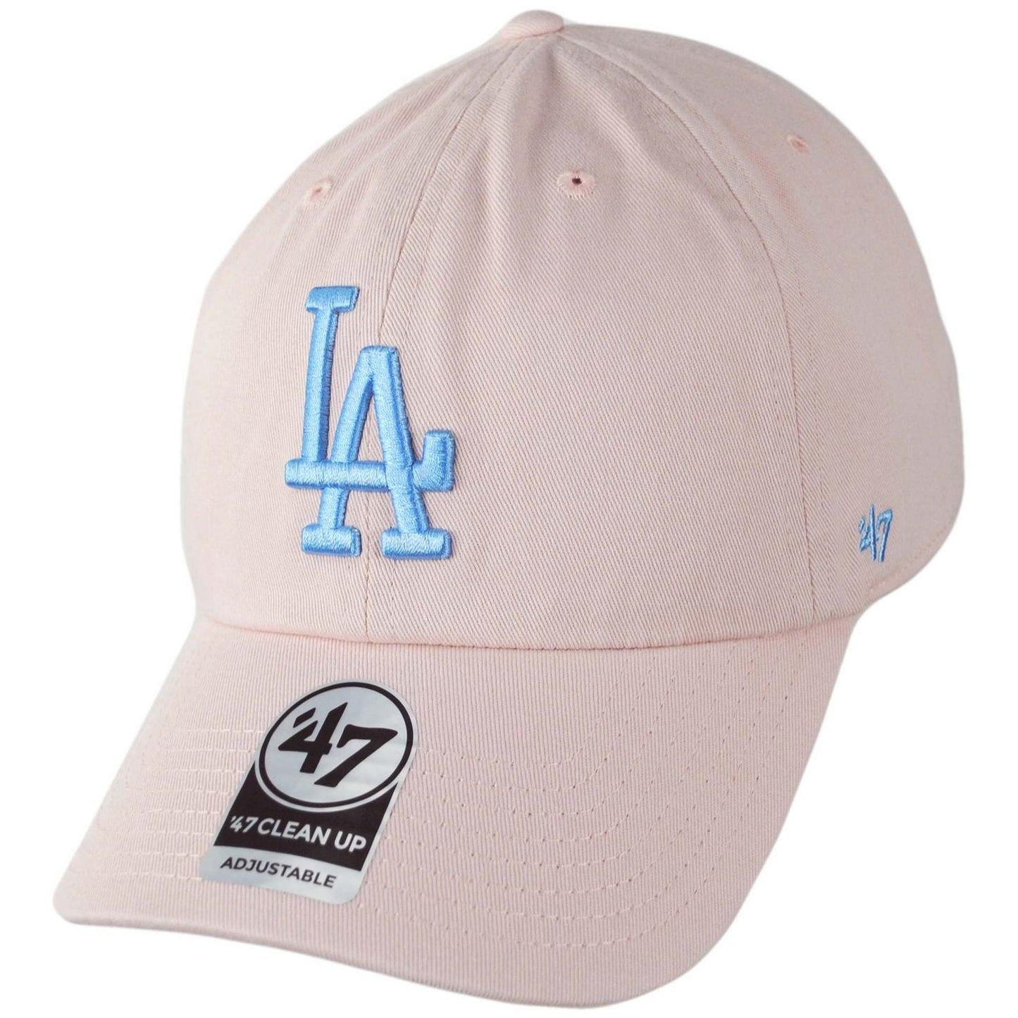 47 Brand | Los Angeles Dodgers MLB Clean Up Strapback Baseball Cap Dad Hat | 203042 | lead | PINK
