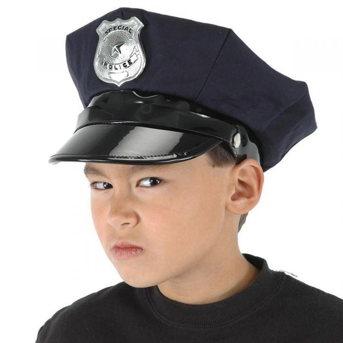 Elope | Kid's Police Cap | 556017 | front | BLACK