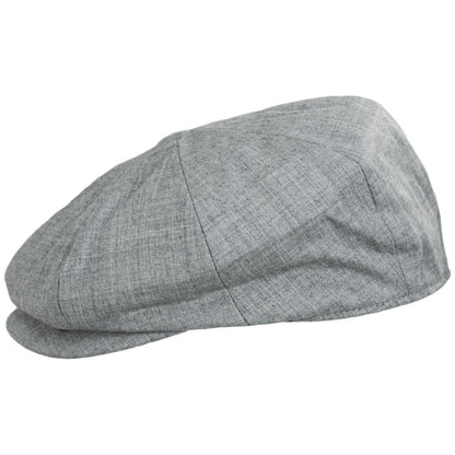 Baskerville Hat Company | Cheltenham Wool Twill Newsboy Cap | 167667 | profile | HEATHER GREY