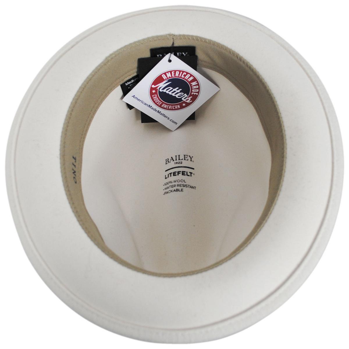 Bailey 1922 | Tino Wool LiteFelt Trilby Fedora Hat | 130008 | under | CHALK