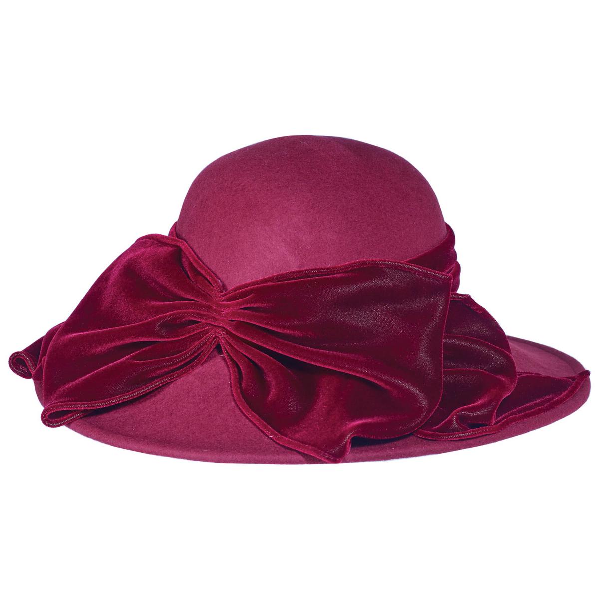 Toucan Collection | Velvet Waterfall Wool Felt Lampshade Dress Hat - Made to Order