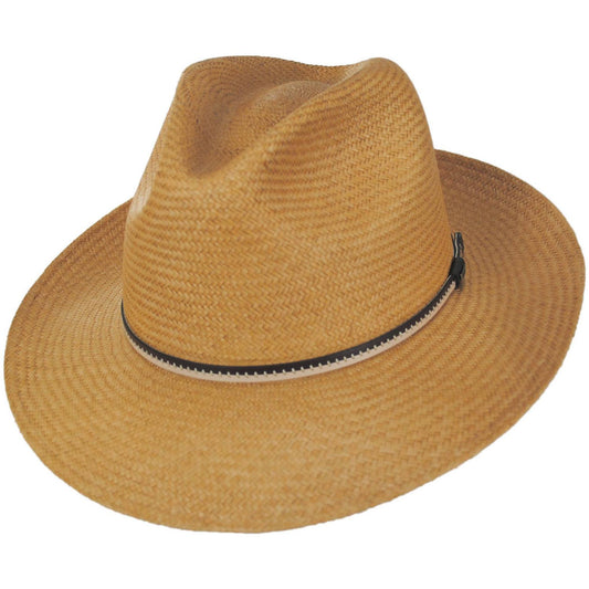 Bailey 1922 | Langdon Panama Straw Fedora Hat | 127934 | lead | TAN