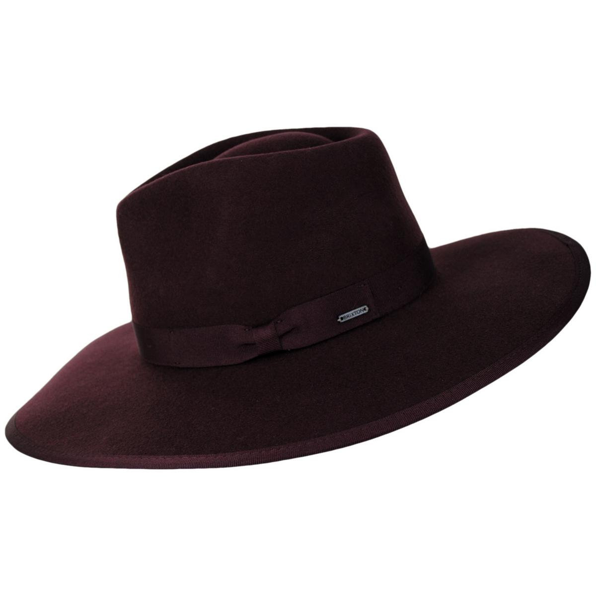 BRIXTON HATS | Jo Wool Felt Rancher Fedora Hat | 123929 | profile | RUM RAISIN