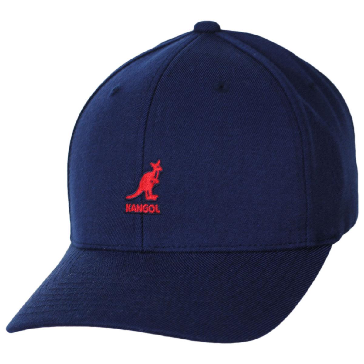 Kangol | Logo Wool FlexFit Fitted Baseball Cap | 201104 | lead | YONDER BLUE