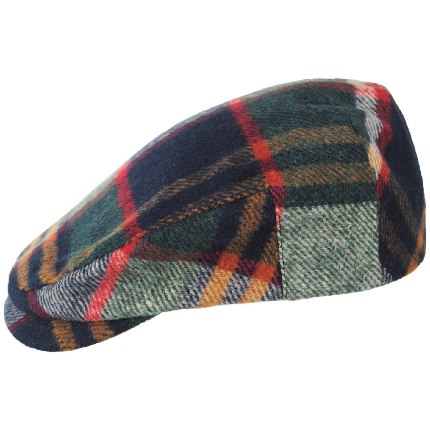 BRIXTON HATS | Century Barrel Plaid Ivy Cap | 161522 | profile | NAVY/GREEN/RED/CREAM