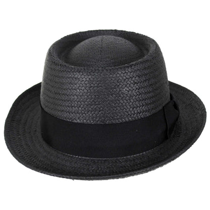 Bailey 1922 | Darron Sun Raindura Straw Pork Pie Hat | 127939 | front | BLACK