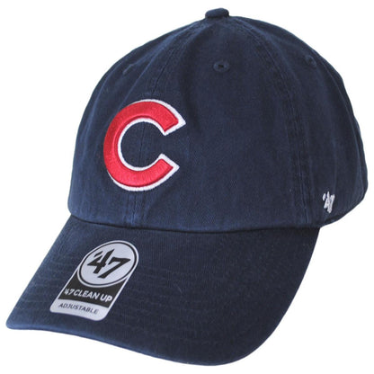 47 Brand | Chicago Cubs MLB Clean Up Strapback Baseball Cap Dad Hat | 203180 | lead | NAVY