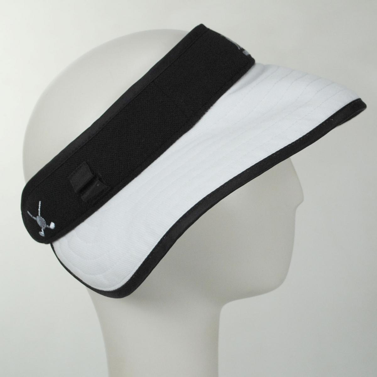 Kangol | Golf Sun Visor | 195606 | profile | BLACK/WHITE