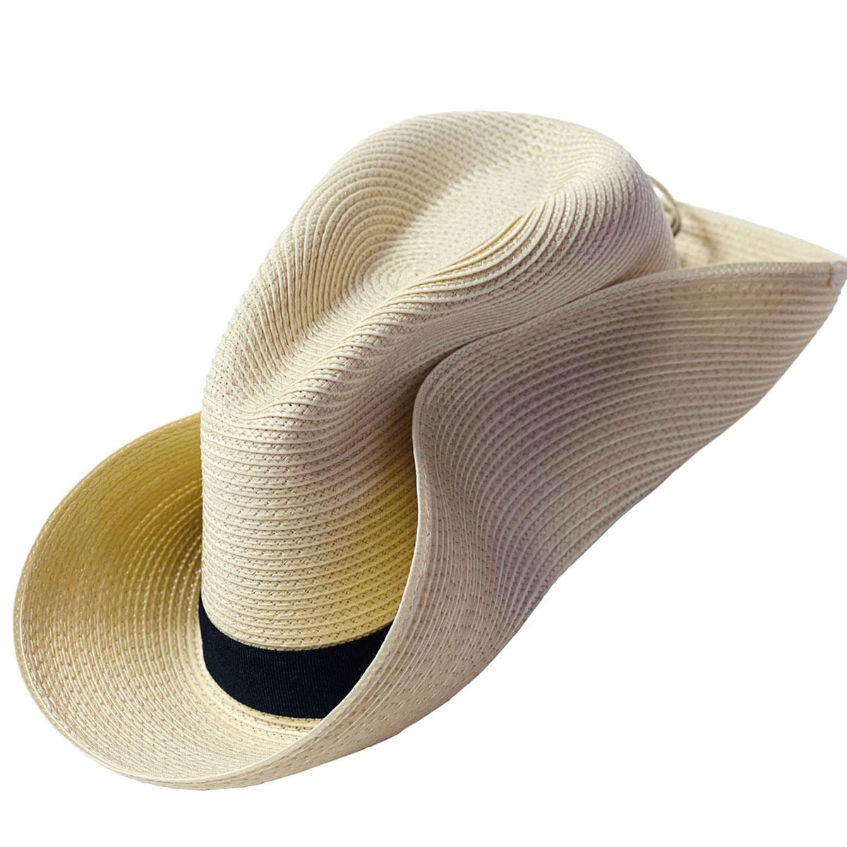 San Francisco Hat Co. | Joe TechStraw Fedora Hat | 401606 | detailtwo | NATURAL/BLACK