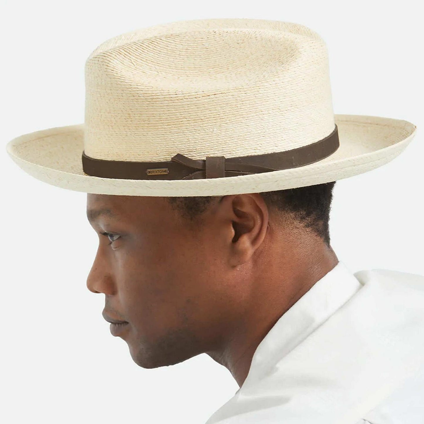 BRIXTON HATS | Hitch Palm Straw Ranch Fedora Hat | 128368 | lsfone | BONE