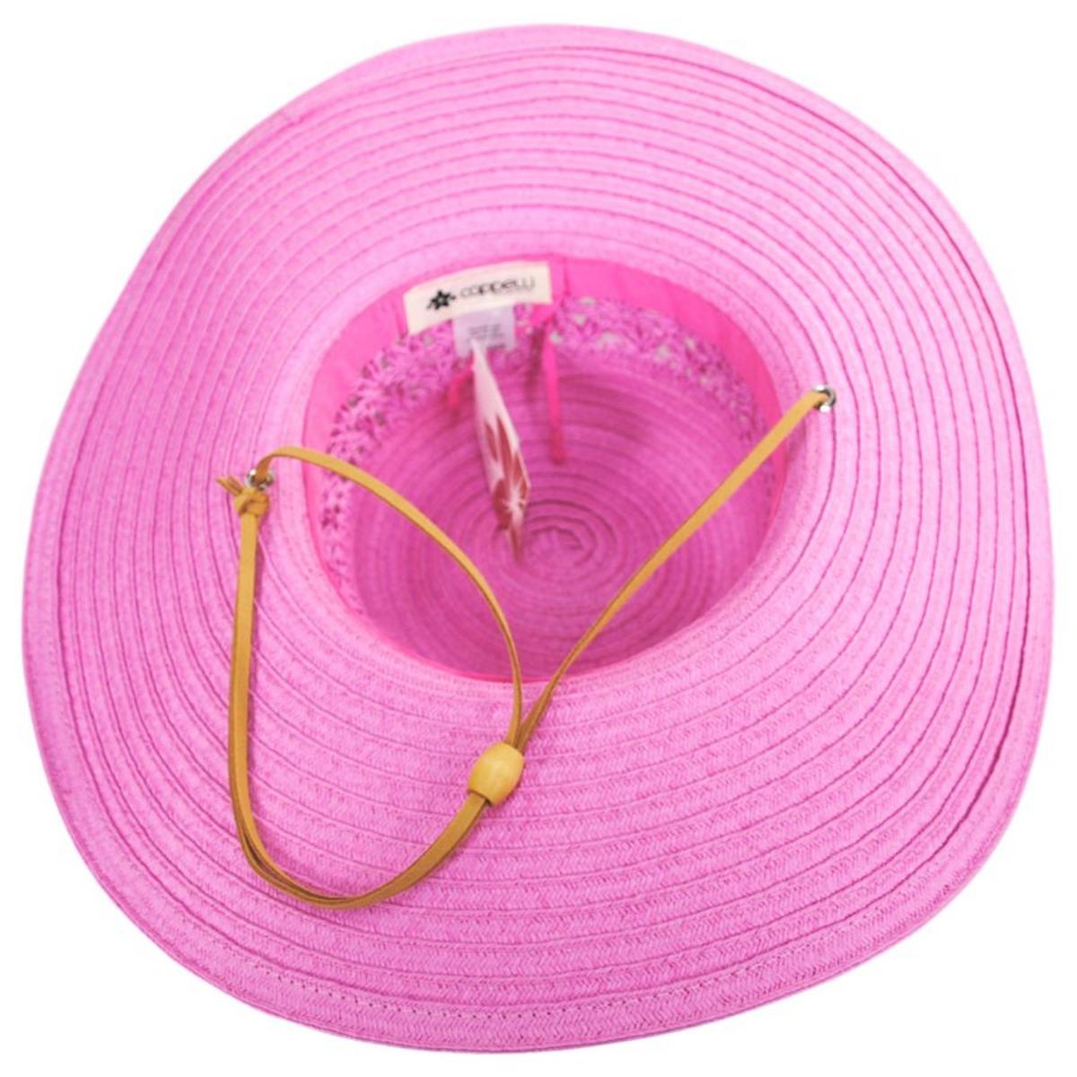 Cappelli | Mary Toyo Straw Swinger Hat | 101275 | under | FUCHSIA