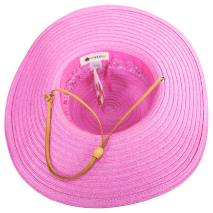 Cappelli | Mary Toyo Straw Swinger Hat | 101275 | under | FUCHSIA