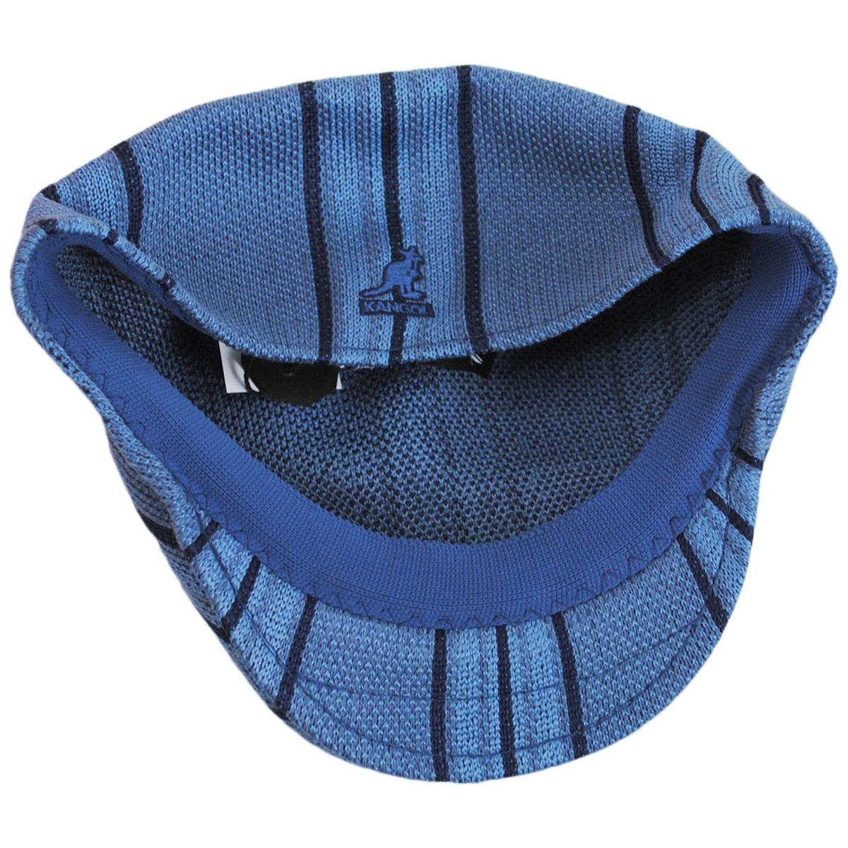 Kangol | Don Stripe 507 Knit Ivy Cap | 161029 | under | DENIM BLUE