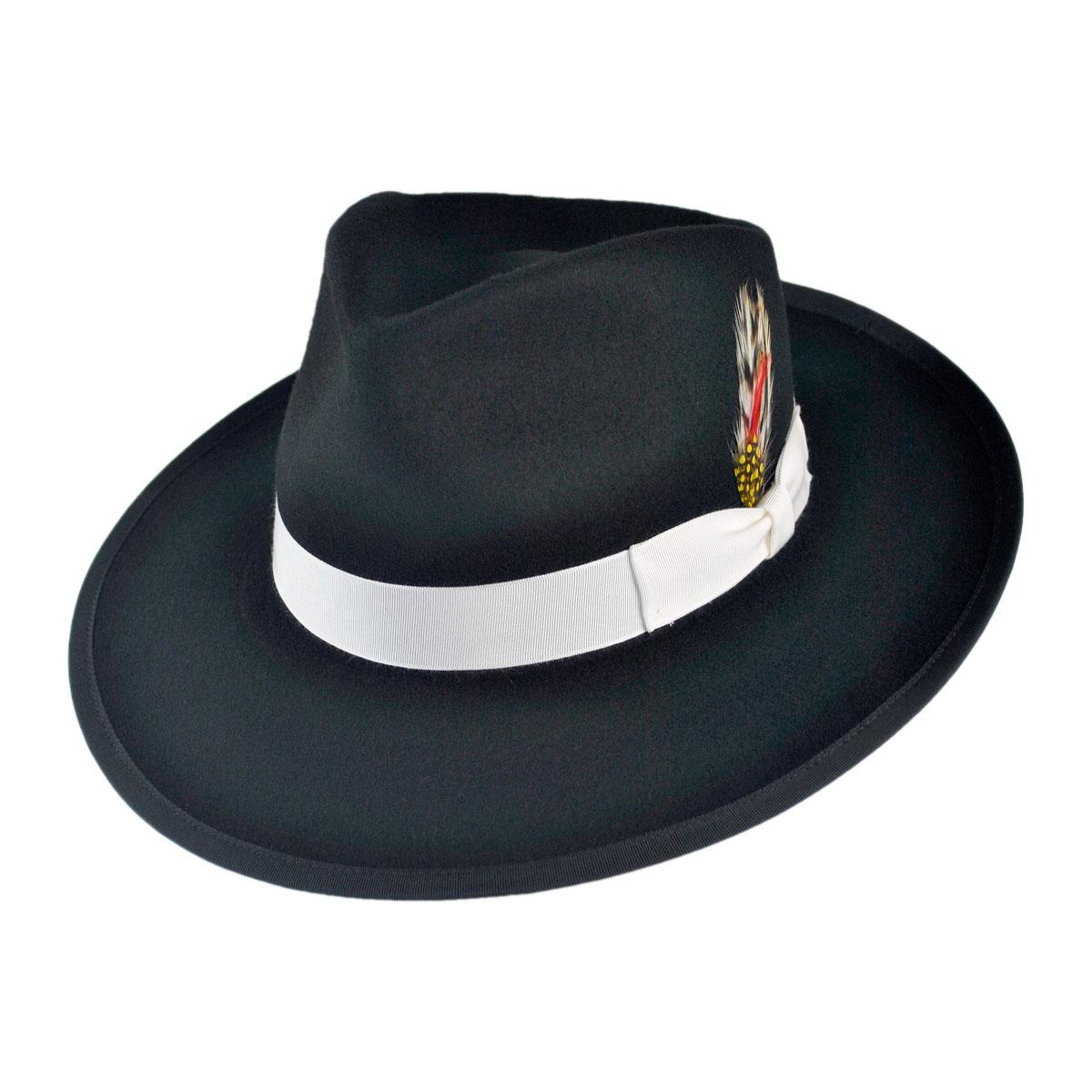Jaxon Hats | Wholesale Made in the USA - Classics Zoot Wool Felt Fedora Hat B2B Pre-Pack | B2B131300 | lead | BLACK