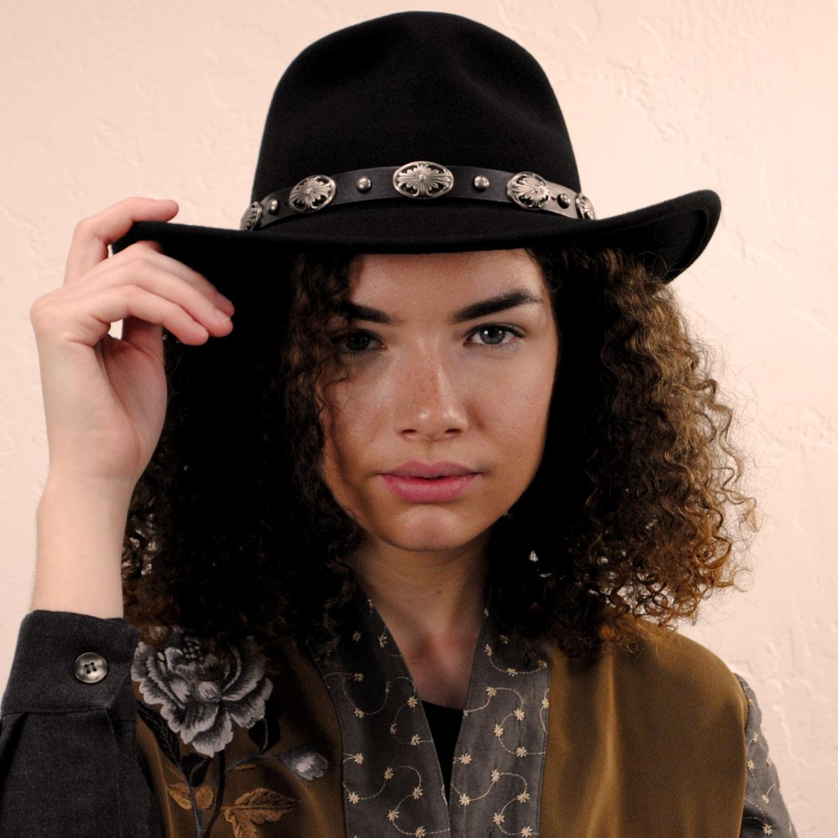Jaxon Hats | Tombstone Wool Felt Cowboy Hat | 135012 | lsfone | BLACK