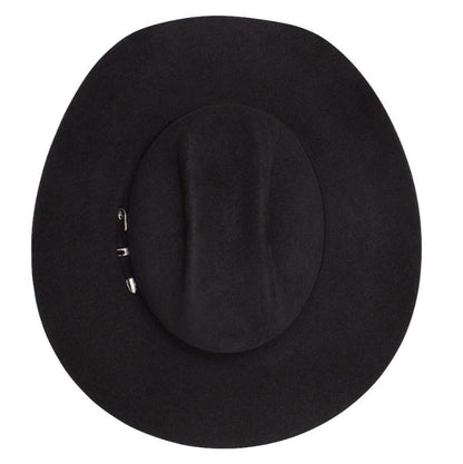 Resistol | George Strait Collection City Limits 6X Fur Felt Western Hat | 130642 | top | BLACK