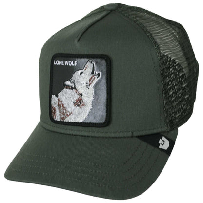 Goorin Bros | Lone Wolf Mesh Trucker Snapback Baseball Cap | 200379 | lead | PALM