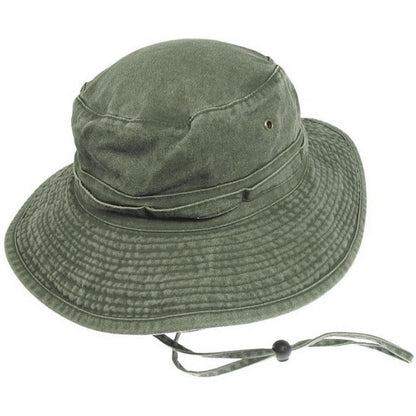 Village Hat Shop | VHS Cotton Booney Hat | 186650 | detailone | OLIVE GREEN