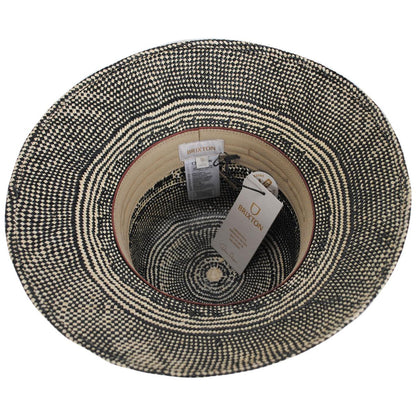 BRIXTON HATS | Lopez Panama Straw Sun Hat | 104052SC | under | CATALINA SAND/BLACK