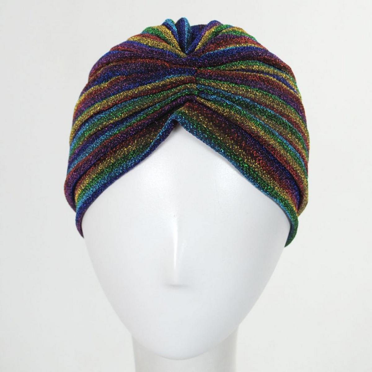 Metallic Stripe Turban