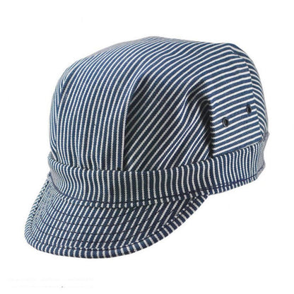 NEW YORK HAT CO | Striped Cotton Engineer Cap | 222900 | lead | BLUE/WHITE