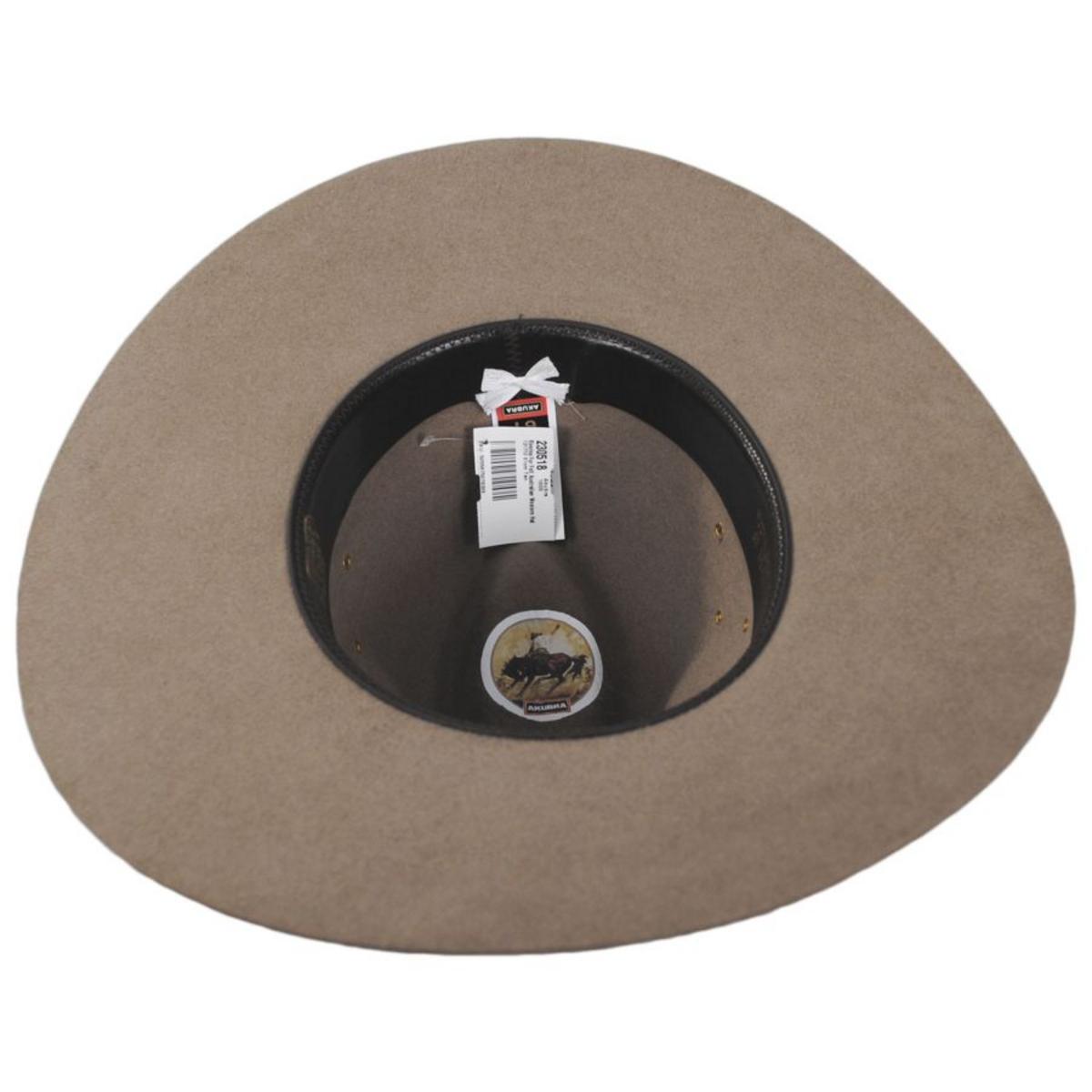 Akubra | Riverina Fur Felt Australian Western Hat | 131710 | under | BRAN