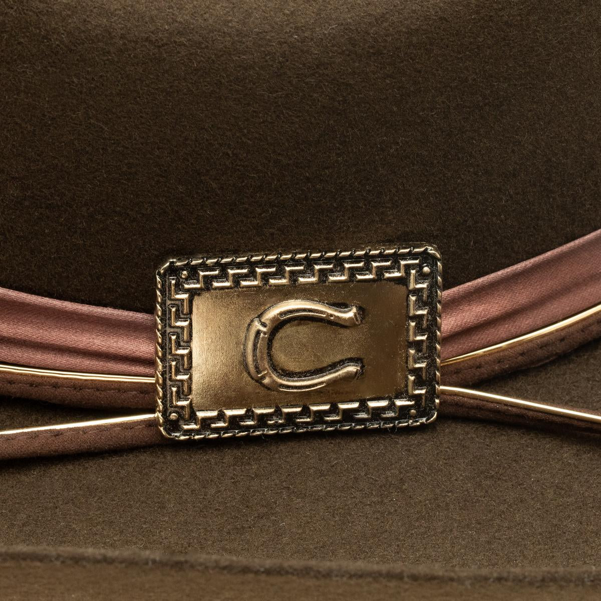 Charlie 1 Horse | Songbird Wool Felt Western Hat | 124966 | detailone | CHOCOLATE