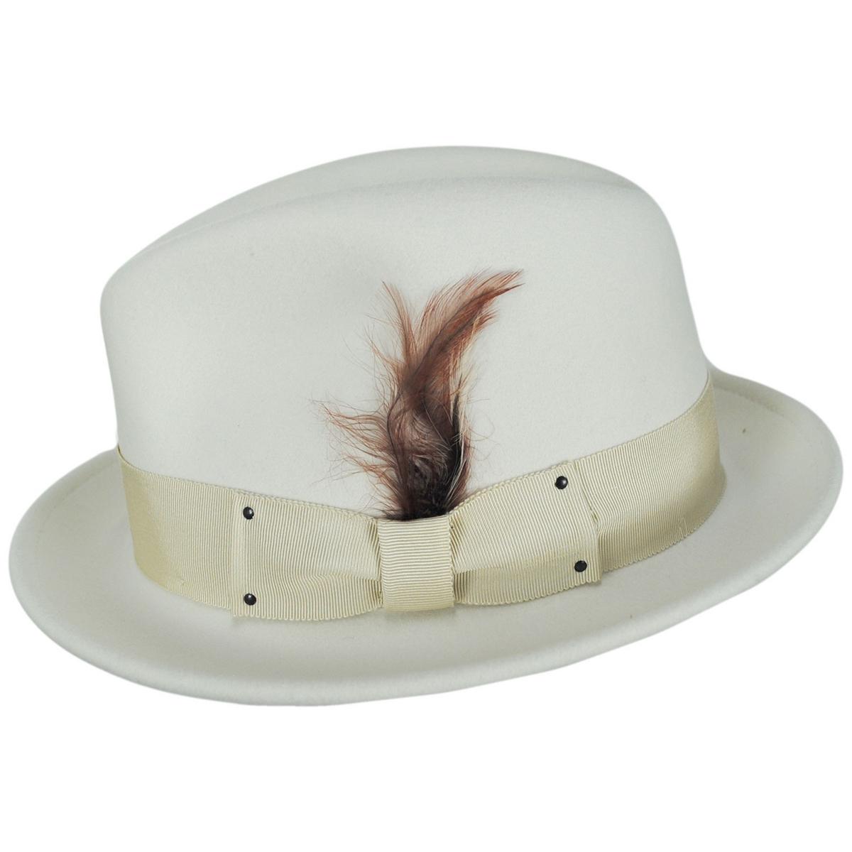 Bailey 1922 | Tino Wool LiteFelt Trilby Fedora Hat | 130008 | profile | CHALK