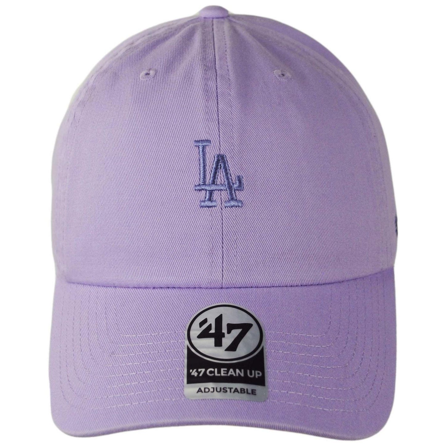 47 Brand | Los Angeles Dodgers MLB Tonal Base Runner Clean Up Strapback Baseball Cap Dad Hat | 203057 | front | WISTERIA