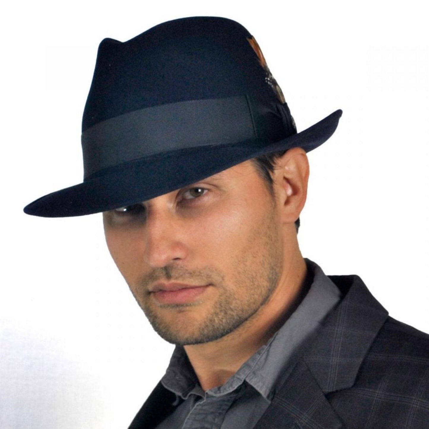 Stetson | Saxon Fur Felt Fedora Hat - Midnight Blue | 130609MB | lsmtwo | MIDNIGHT