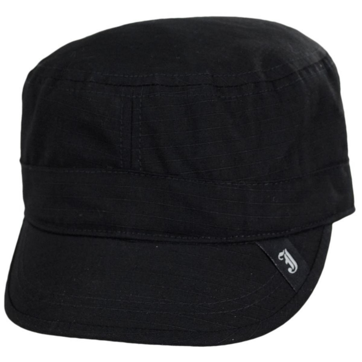 Jaxon Hats | Ripstop Cotton Cadet Cap | 222399 | lead | BLACK
