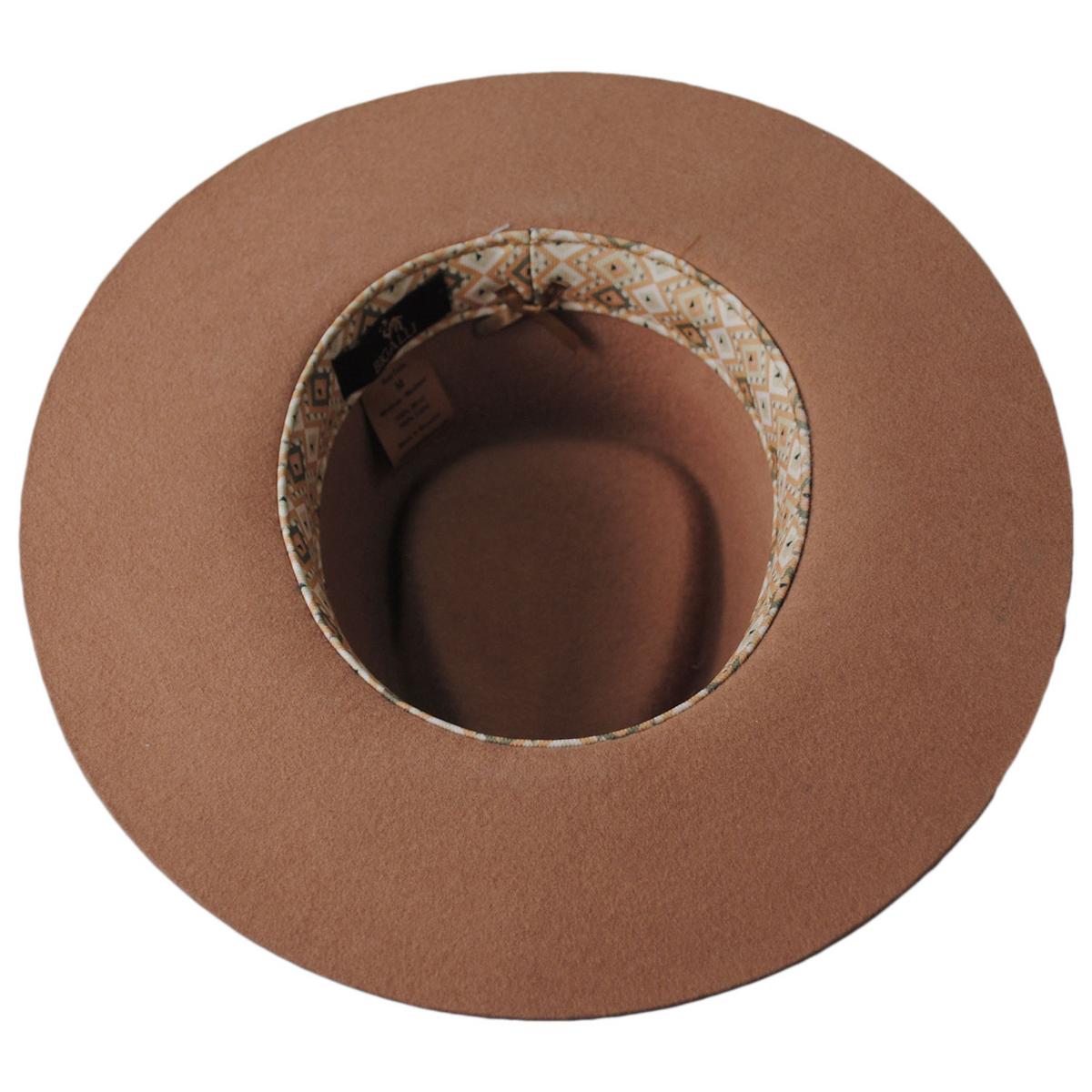Bigalli | Inti Wool Felt Rancher Fedora Hat | 131443 | under | CARAMEL