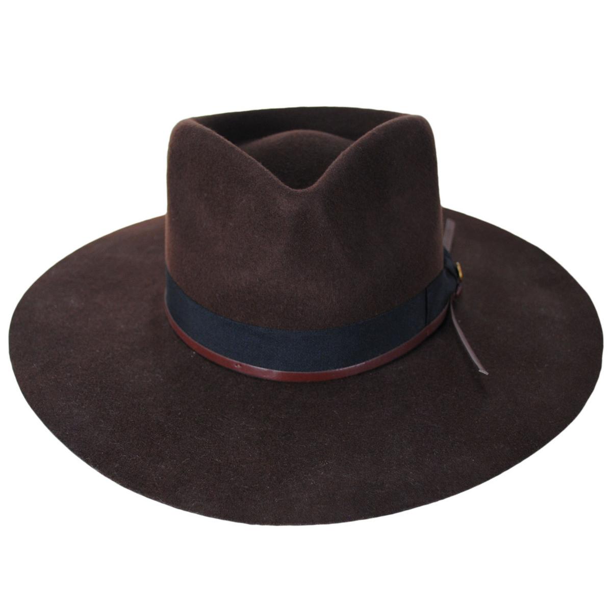 Peter Grimm | Byron Bay Wool Felt Rancher Hat | 136500 | front | DARK BROWN