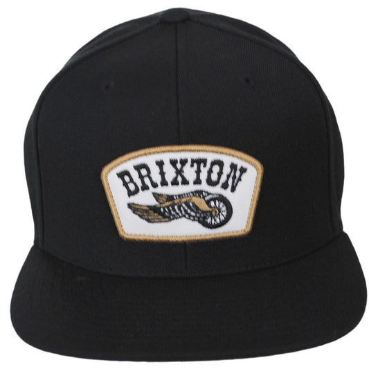 BRIXTON HATS | Roller MP Snapback Baseball Cap | 201855 | front | BLACK