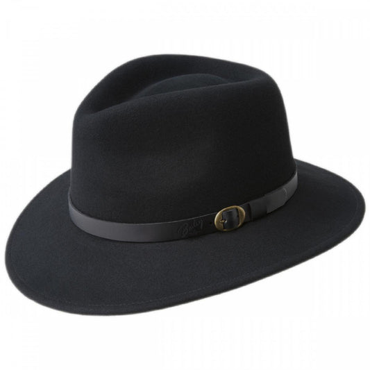 Bailey 1922 | Briar Wool LiteFelt Fedora Hat | 130035 | lead | BLACK