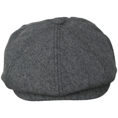 BRIXTON HATS | Brood Melton Wool Newsboy Cap | 161575 | front | DARK HEATHER GREY/WASHED NAVY
