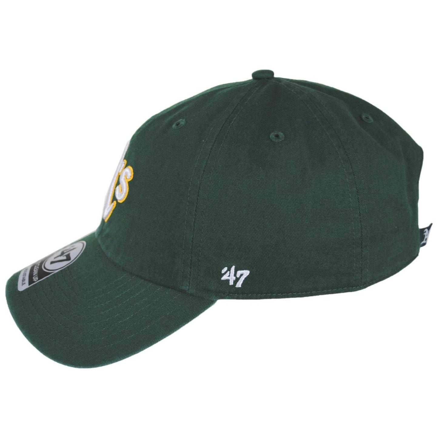 47 Brand | Oakland Athletics MLB Clean Up Strapback Baseball Cap Dad Hat | 203122 | profile | DARK GREEN