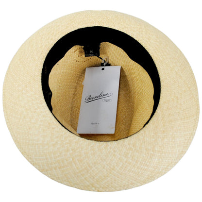 Borsalino | Quito Medio Panama Straw Fedora Hat | 126002 | under | NATURAL