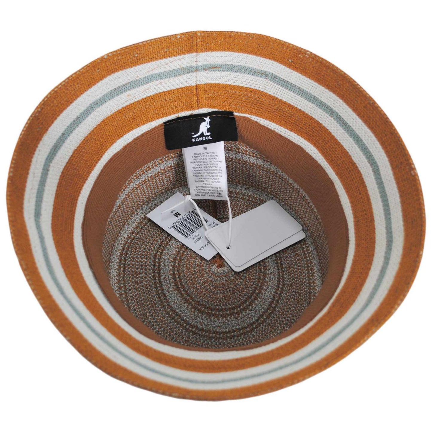 Kangol | Resort Stripe Lahinch Bucket Hat | 185845 | under | RUSTIC CARAMEL MULTI
