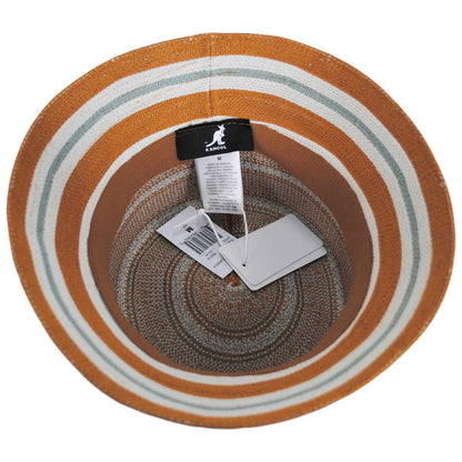 Kangol | Resort Stripe Lahinch Bucket Hat | 185845 | under | RUSTIC CARAMEL MULTI