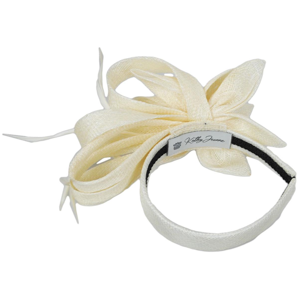Kathy Jeanne | Jada Sinamay Straw Fascinator Hat | 122428 | under | IVORY