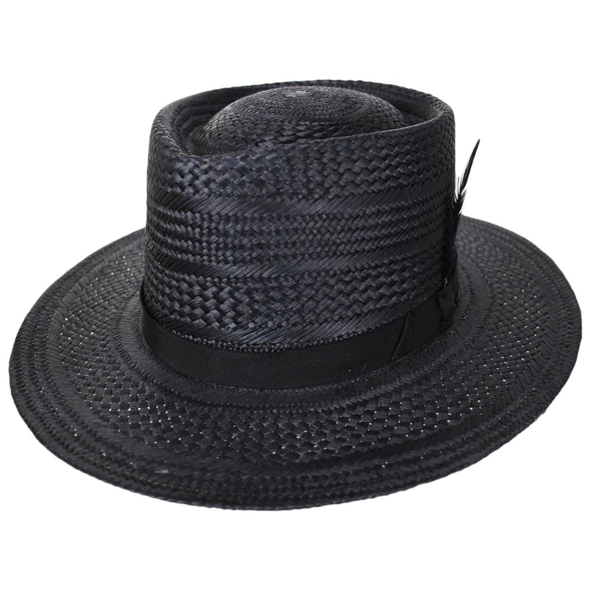 Bailey 1922 | Alix Panama Straw Fedora Hat | 127749 | lead | BLACK