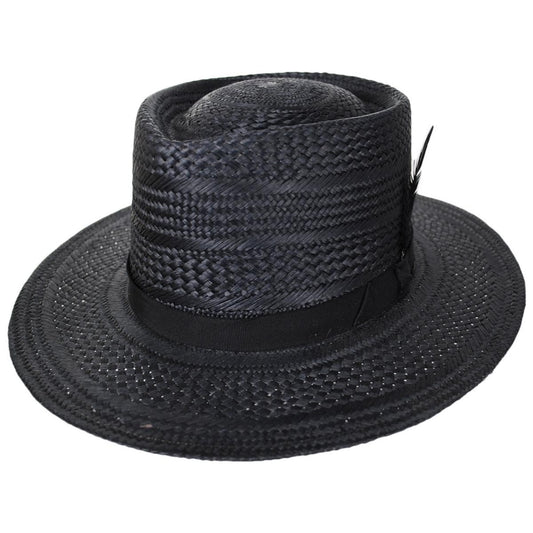 Bailey 1922 | Alix Panama Straw Fedora Hat | 127749 | lead | BLACK