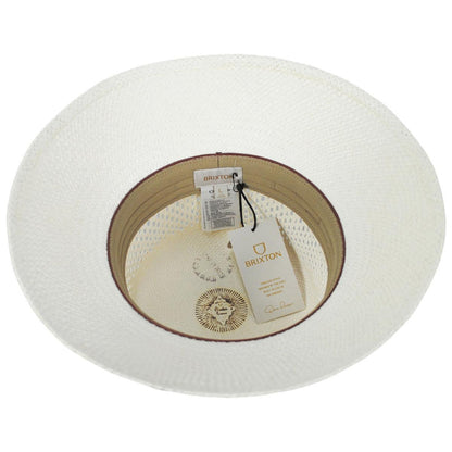 BRIXTON HATS | Lopez Vent Crown Panama Straw Sun Hat | 104052 | under | PANAMA WHITE