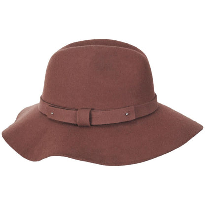 San Diego Hat Company | Prairie Wool Felt Packable Fedora Hat | 125208 | profile | BROWN