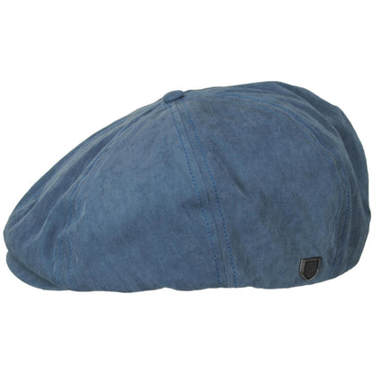 BRIXTON HATS | Brood Brushed Satin Newsboy Cap | 161517 | profile | SLATE BLUE BRUSHED SATIN