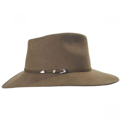 Bigalli | Teardrop Wool Felt Western Hat | 131425 | profile | KHAKI