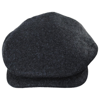 Baskerville Hat Company | Wholesale Grantham Melange Wool Ivy Cap B2B Pre-Pack | B2B167657 | front | CHARCOAL
